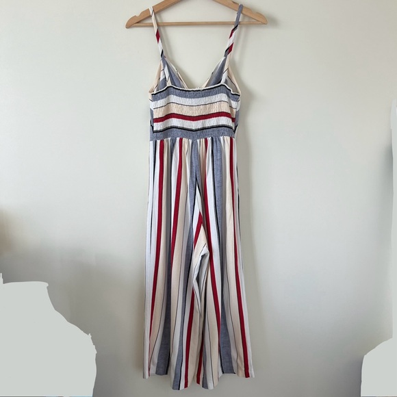 Agaci Sweet Rain Vertical Striped Culottes Wide-leg Jumpsuit - Picture 11 of 11